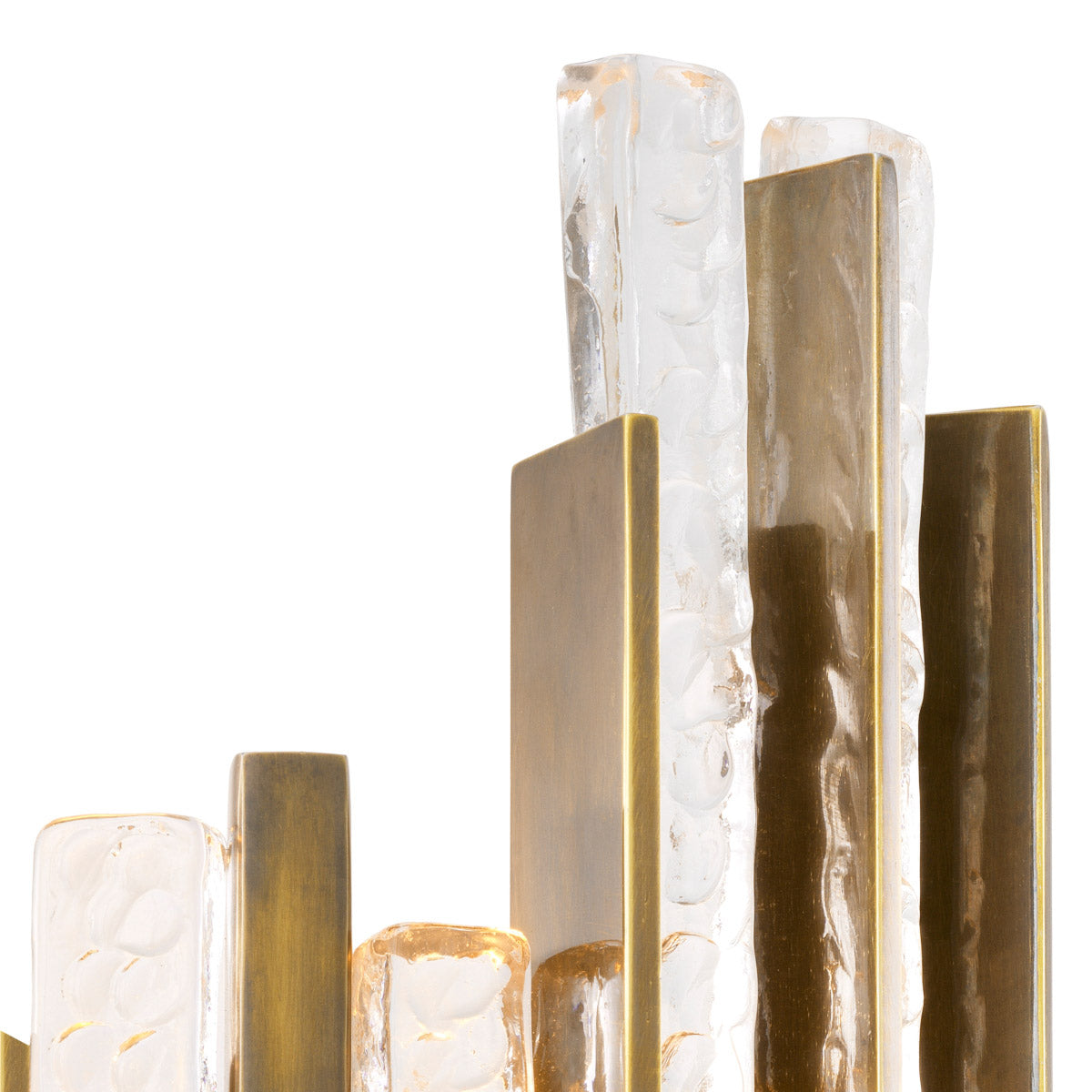 Wall Lamp Leonora Vintage brass finish | handmade glass Lighting 119393UL 6