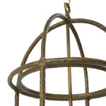 Alternate perspective of Pendant Montrose — Vintage Brass, White Shades finish (Image 6)