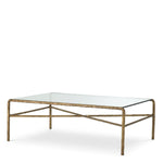 Coffee Table Xandria Vintage brass finish | clear glass Tables 119543 2