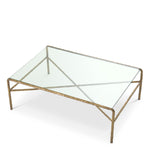 Coffee Table Xandria Vintage brass finish | clear glass Tables 119543 4