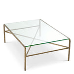 Coffee Table Xandria Vintage brass finish | clear glass Tables 119543 5