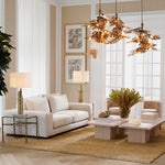 Side Table Xandria Vintage brass finish | clear glass Tables 119544 3