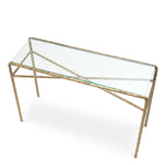 Console Table Xandria Vintage brass finish | clear glass Tables 119545 4