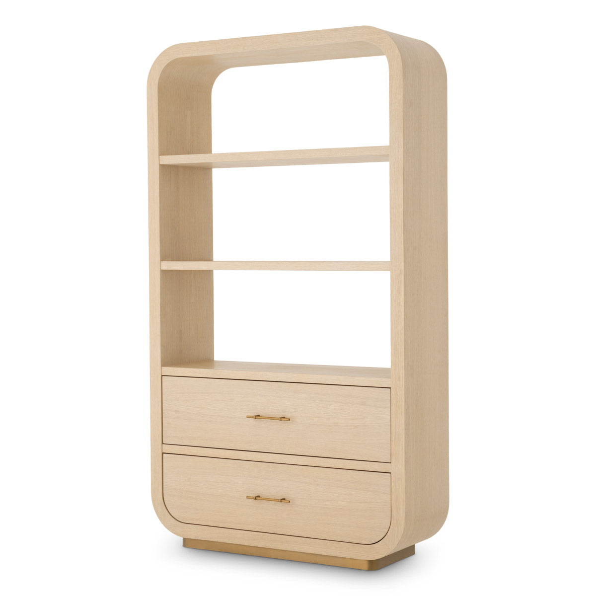 Cabinet Quinton Natural oak veneer | brass finish Cabinets 119550 2