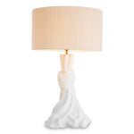 Table Lamp Banyan White finish, Including recycled linen-look shade Lighting 119587UL