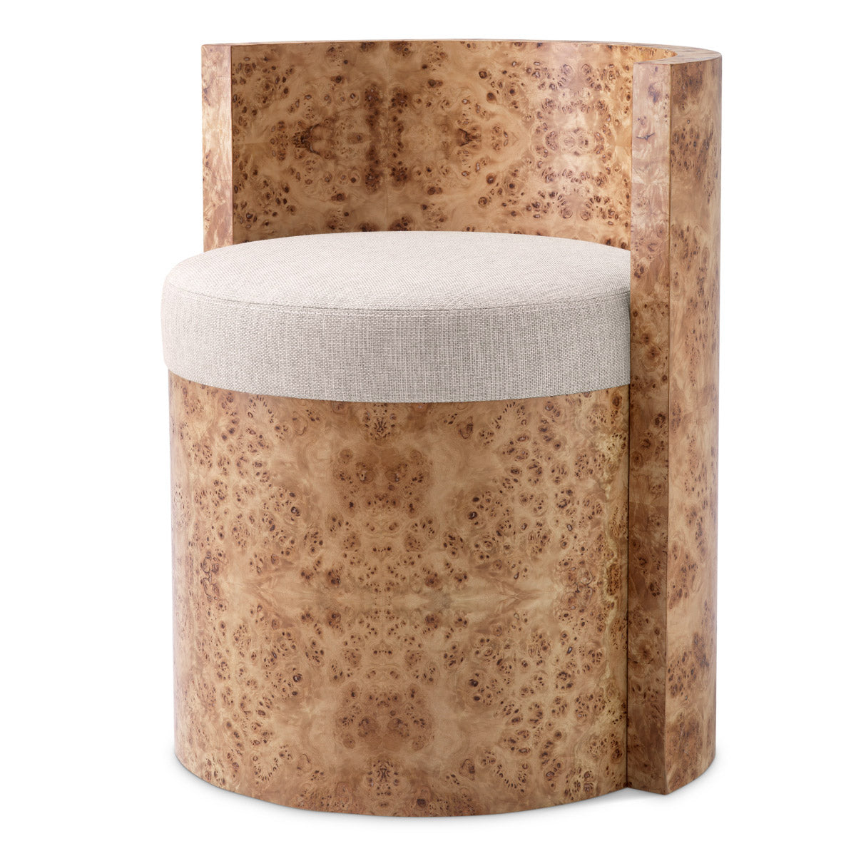 Chair Arcadia Light brown mappa burl veneer | loki natural 58% polyester | 42% olefin Chairs & Sofas 119621 2