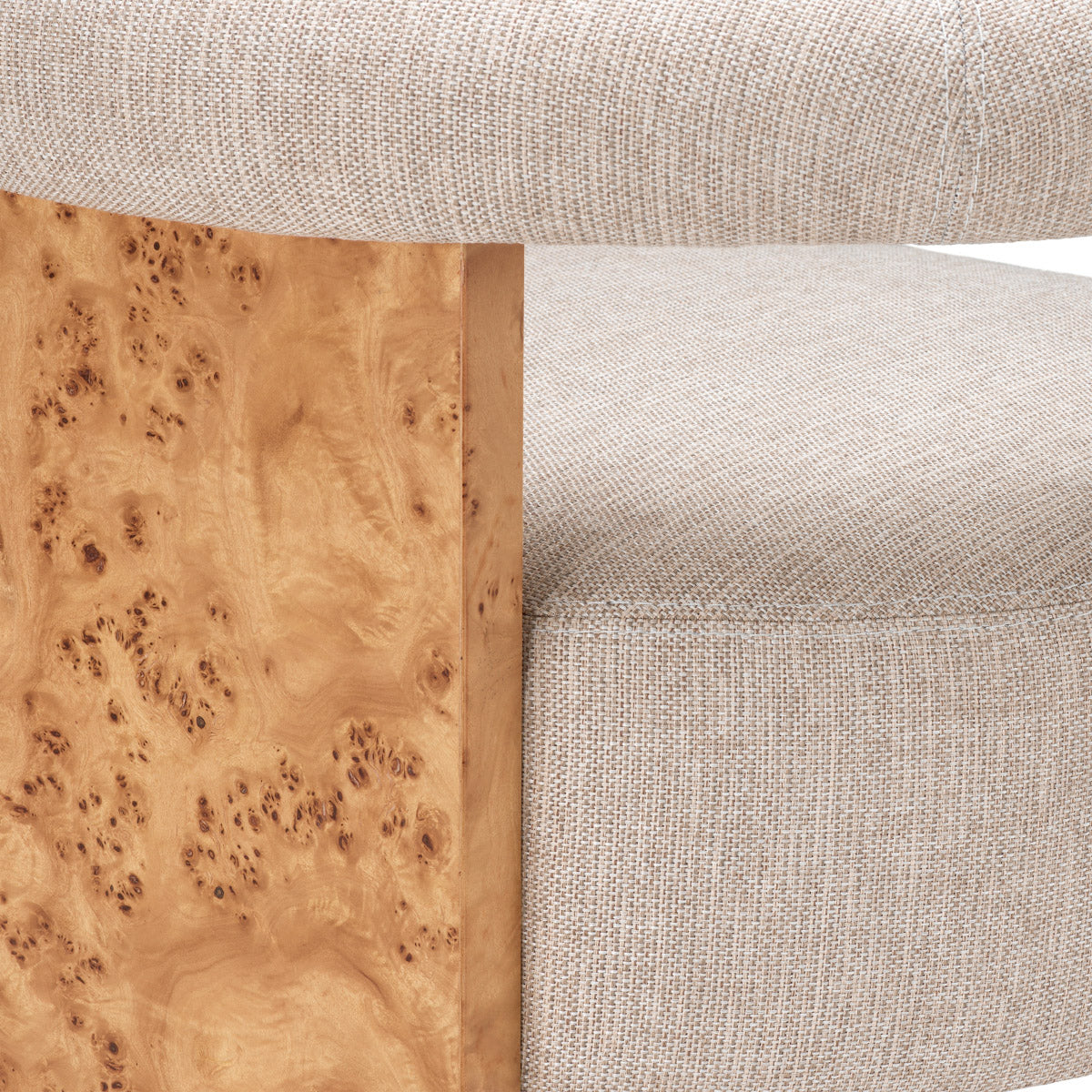 Dining Chair Percy Light brown mappa burl veneer | loki natural 58% polyester | 42% olefin Chairs & Sofas 119622 9