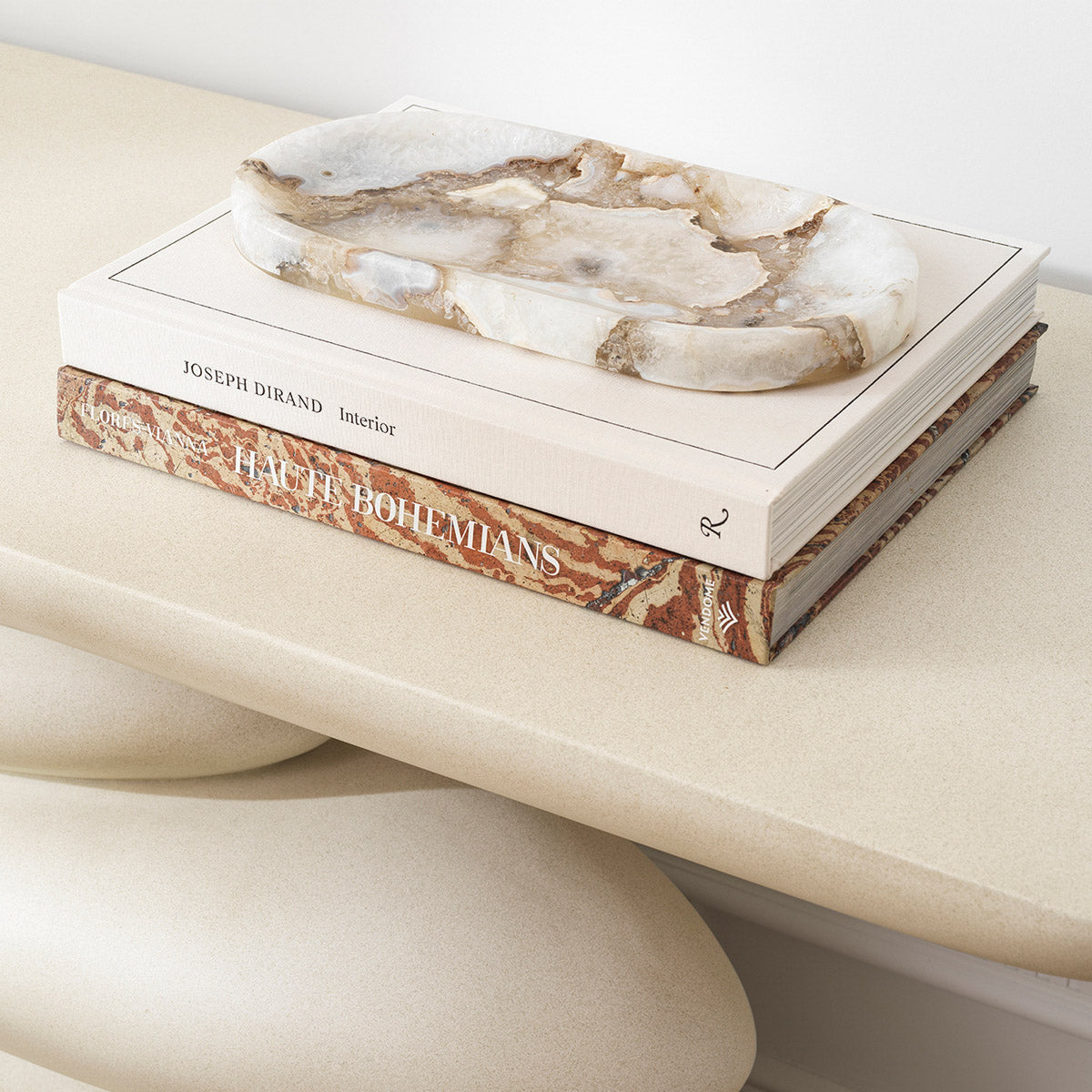 Tray Sonora Oval Agate stone, Each piece is unique and differs in color and texture Accessories 119661 3