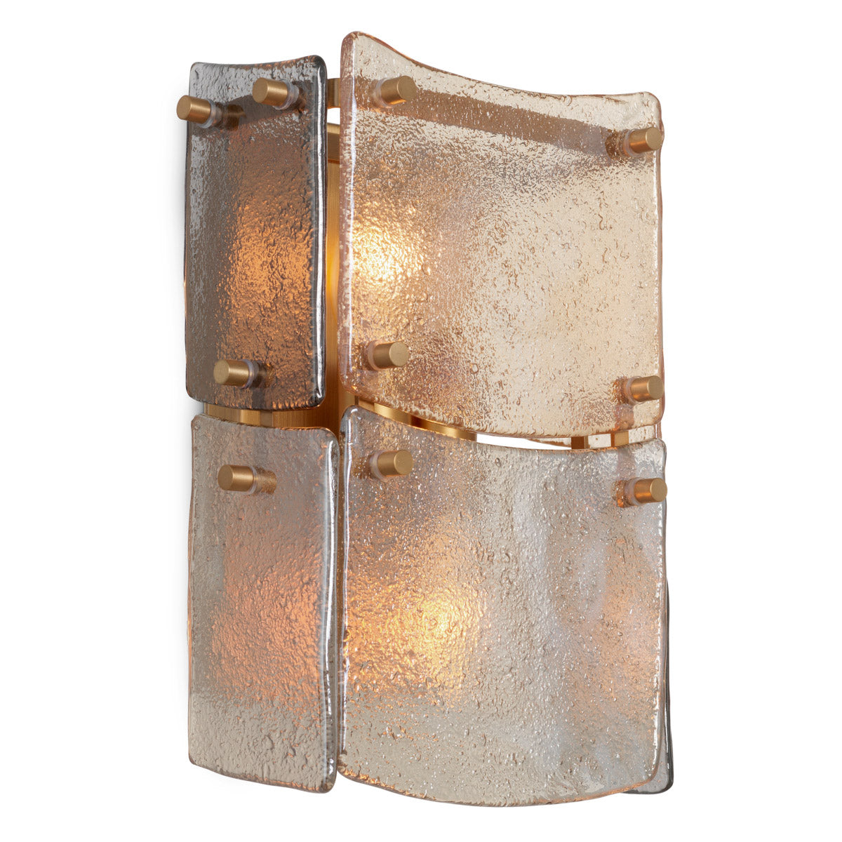 Wall Lamp Laurent Antique brass finish | handmade glass Lighting 119665UL 2