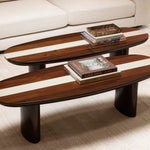 Lifestyle angle of Coffee Table Jenson with refined High Gloss, Mahogany Wood tones (Image 8)