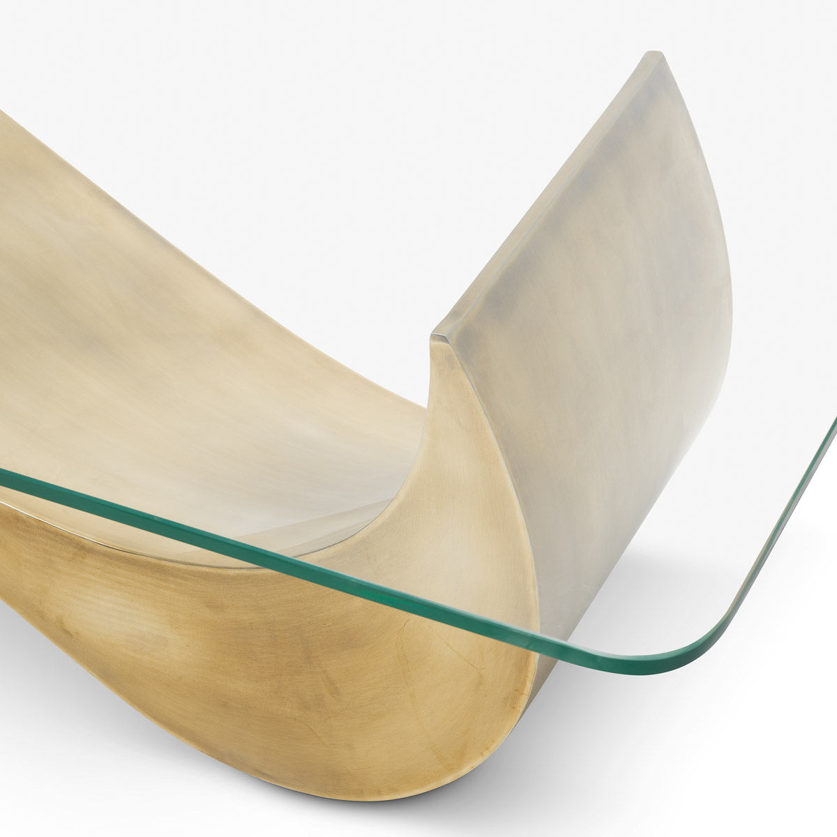 Alternate perspective of Coffee Table Chambertin — Vintage Brass finish (Image 6)