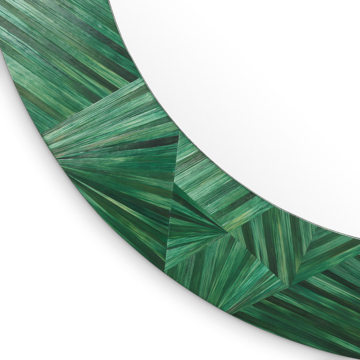 Mirror Cassara by Eichholtz in a styled setting — Straw Marquetry Green (Image 4)