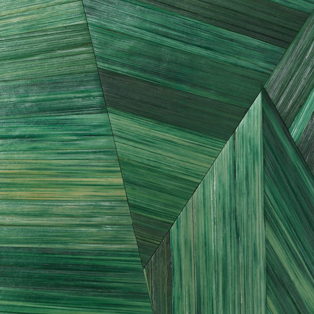 Alternate perspective of Mirror Cassara — Straw Marquetry Green finish (Image 6)