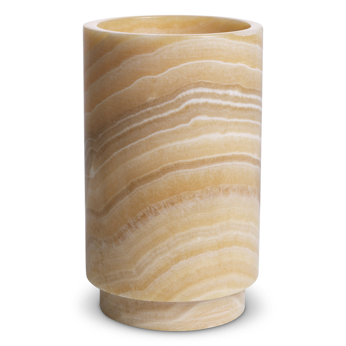 Tealight holder Leonidas set of 3 by Eichholtz in a styled setting — Yellow Onyx (Image 4)