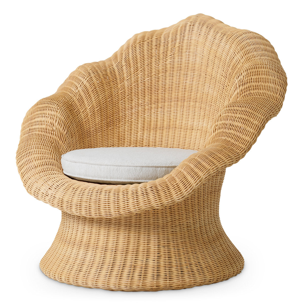 Eichholtz Lounge Chair Somerly — Natural Rattan, Sentier Cream hero image (Image 1)