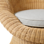 Lifestyle angle of Lounge Chair Somerly with refined Natural Rattan, Sentier Cream tones (Image 8)