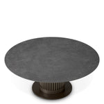 Outdoor Coffee Table Volterra Round Bronze finish | grey ceramic top Outdoor 119756 4