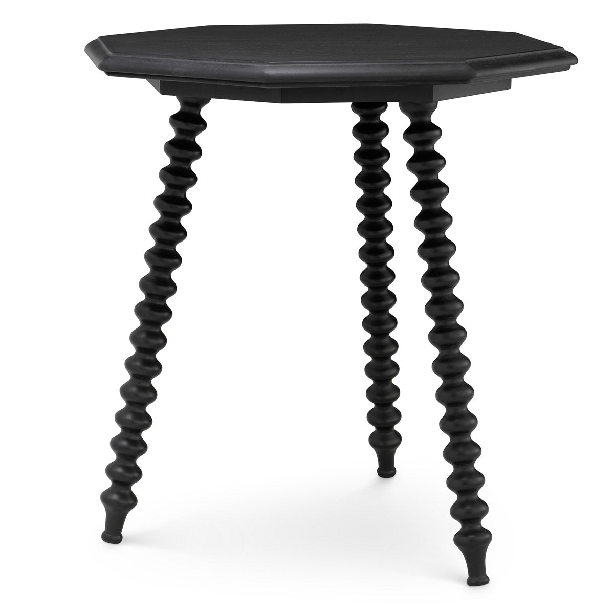 Eichholtz Side Table Laredo — Classic Black, Solid Mahogany Wood hero image (Image 1)