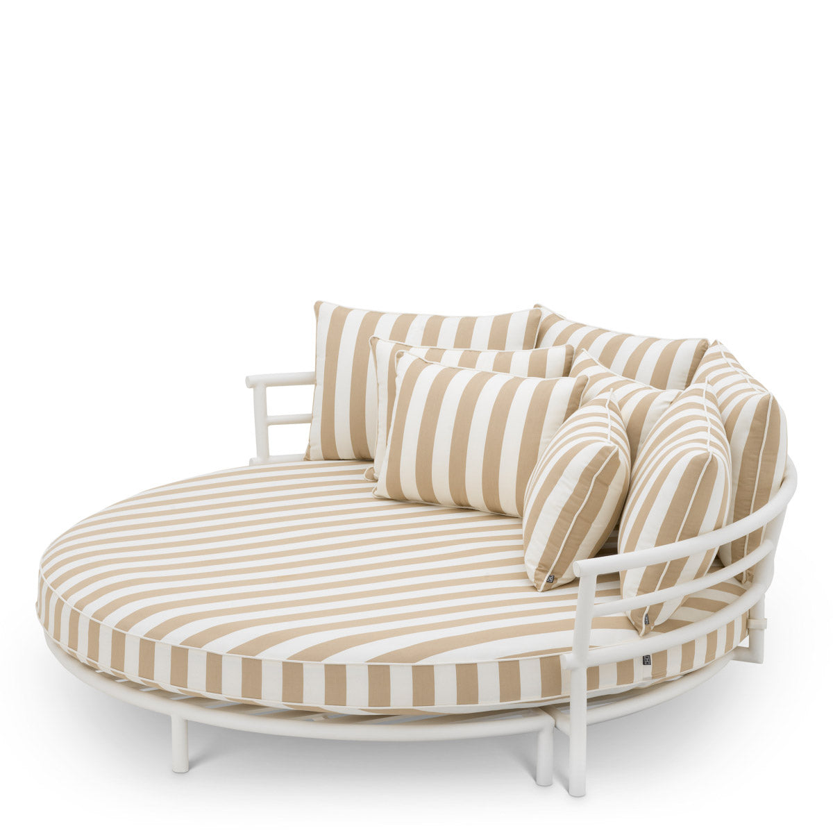 Outdoor Bed Laguno Matte white finish | florent beige 100% solution-dyed acrylic Outdoor 119805 6
