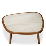 Coffee Table Wilma Solid mahogany wood | caramel finish | beige marble top Tables 119829 4