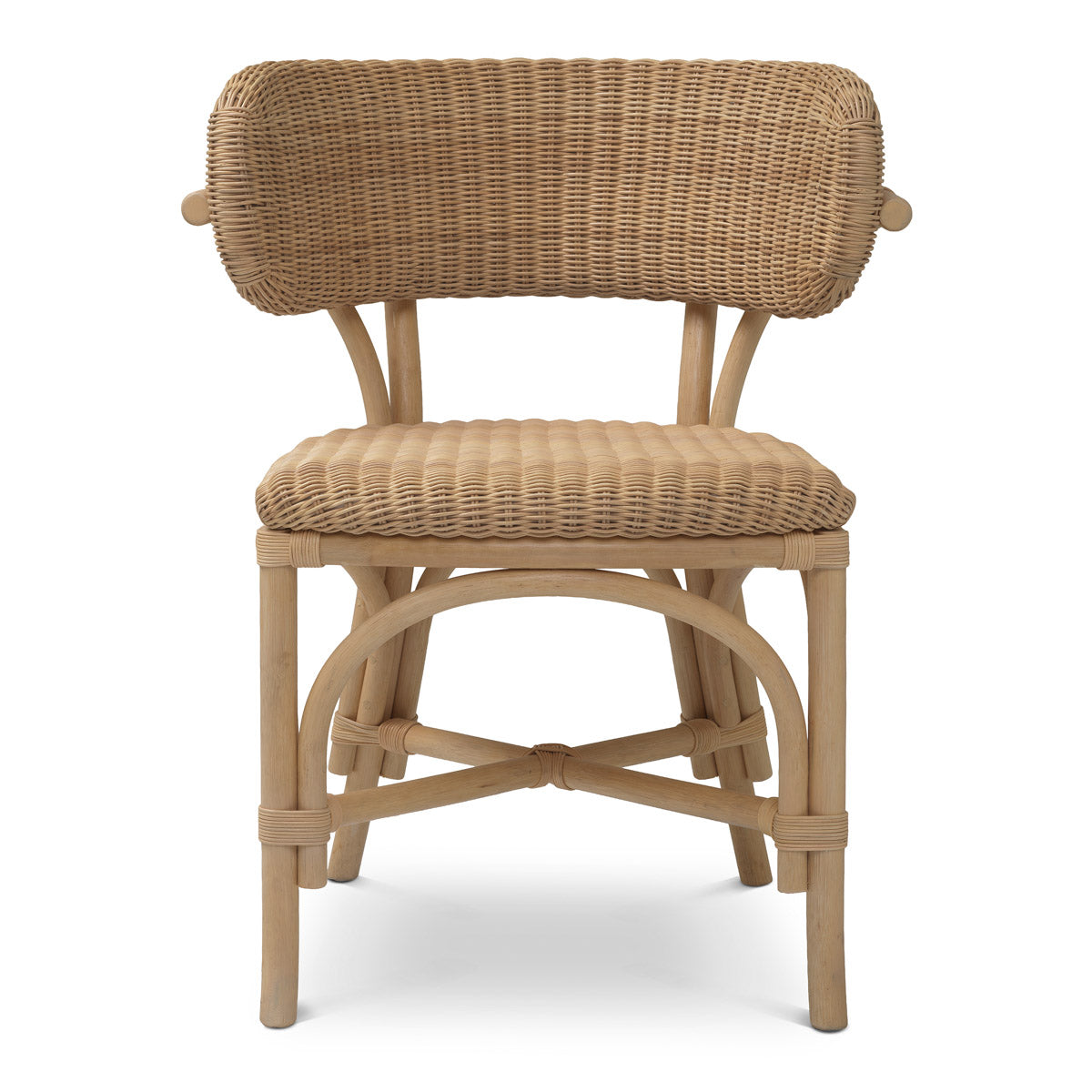 Close-up of Dining Chair Ewan highlighting premium materials and Natural Rattan (Image 2)