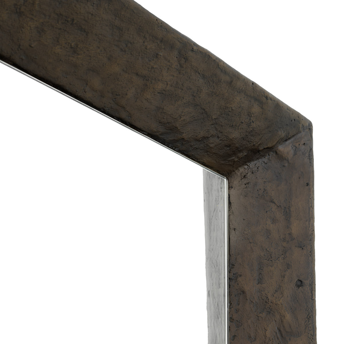 Alternate perspective of Mirror Othello square — Hammered Bronze finish (Image 6)