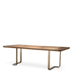 Eichholtz Dining Table Rucello — Light Walnut Veneer, Bronze hero image (Image 1)
