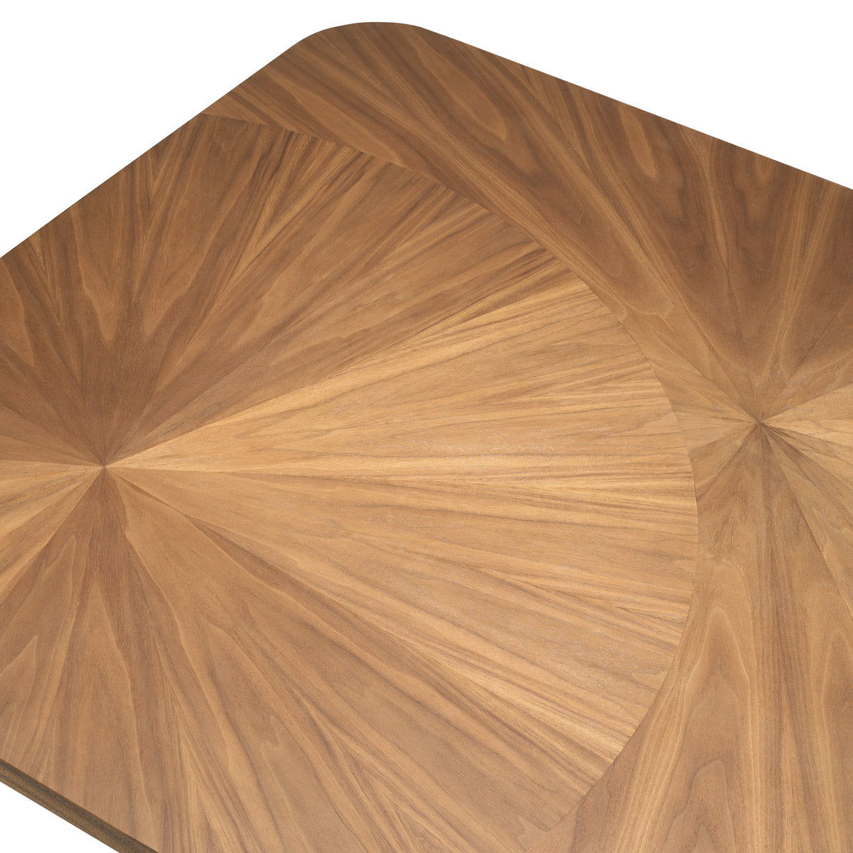 Dining Table Rucello by Eichholtz in a styled setting — Light Walnut Veneer, Bronze (Image 4)