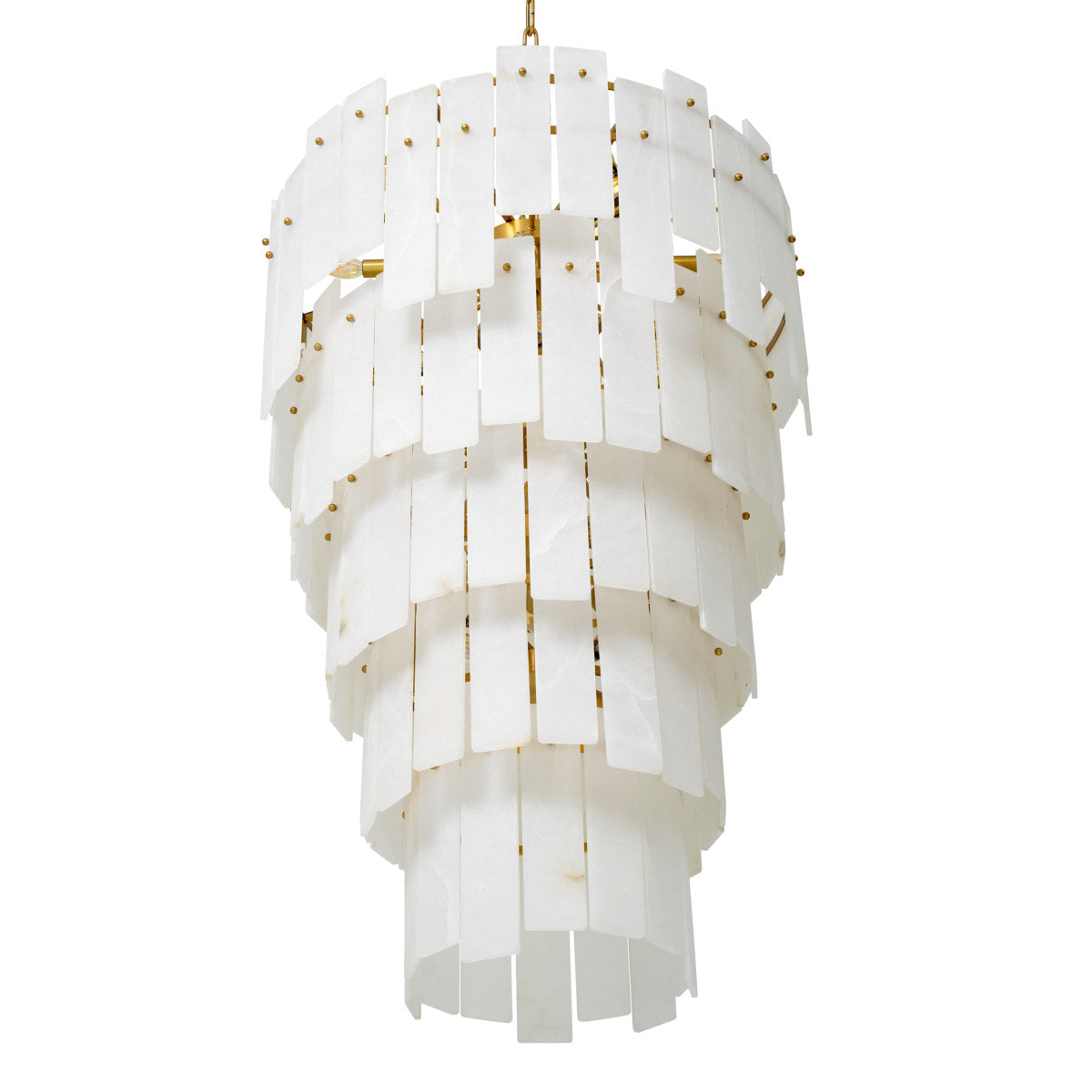 Chandelier Greyson XL Antique brass finish | alabaster, Alabaster is a natural material, each piece differs in color, opacity and veining 119867UL 8