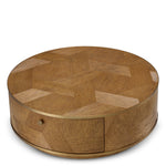 Coffee Table Velutto Caramel carved oak veneer | brushed brass finish Tables 119871 4
