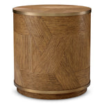 Side Table Velutto Caramel carved oak veneer | brushed brass finish Tables 119872 2