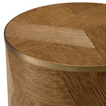 Side Table Velutto Caramel carved oak veneer | brushed brass finish Tables 119872 5