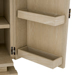 Bar Cabinet Borchard Washed oak veneer | woven rattan | bronze finish Cabinets 119876 7