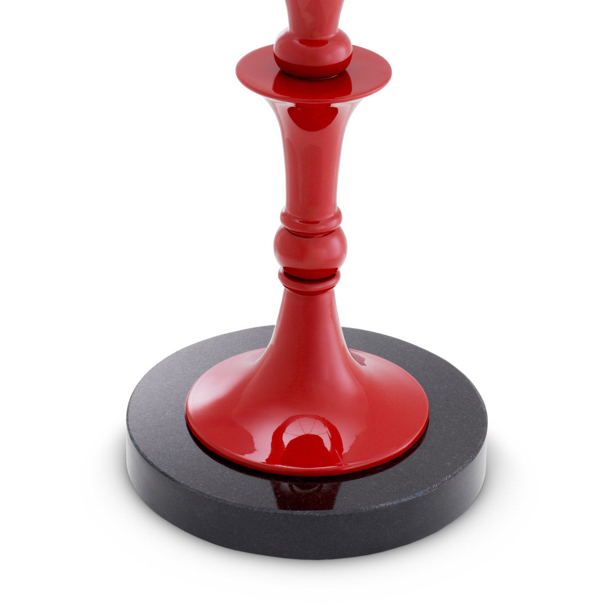 Table Lamp Arabella Bordeaux red finish | black granite base, Including red linen mix shade 60% linen | 40% polyester Lighting 119894UL 6