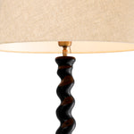 Floor Lamp Massimo Piano black finish | black granite base, Including linen mix shade with blender Lighting 119896UL 5