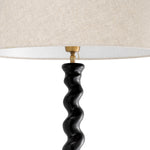 Floor Lamp Massimo Piano black finish | black granite base, Including linen mix shade with blender Lighting 119896UL 7