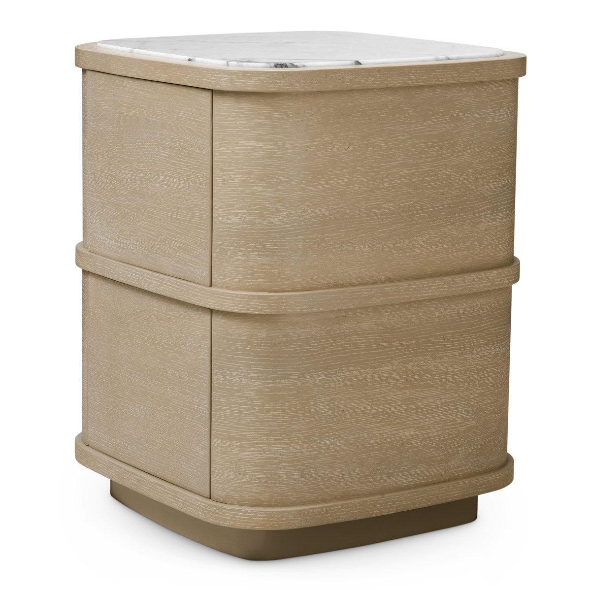 Nightstand Cabana S Washed oak veneer | bianco lilac marble Cabinets 119898 6