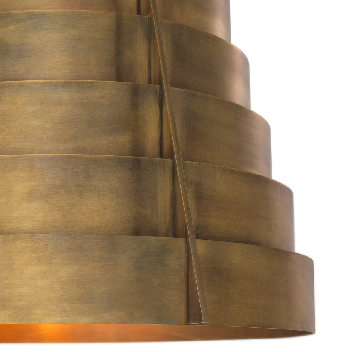 Alternate perspective of Pendant Fitzroy — Vintage Brass finish (Image 6)