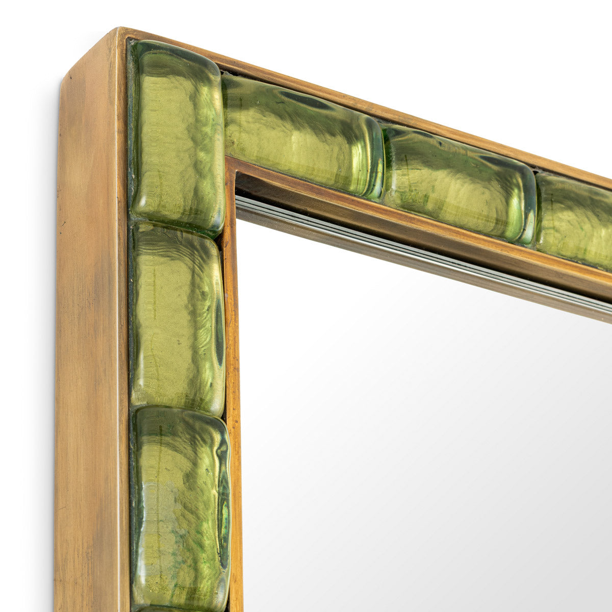 Mirror Torino by Eichholtz in a styled setting — Vintage Brass, Handmade Glass (Image 4)