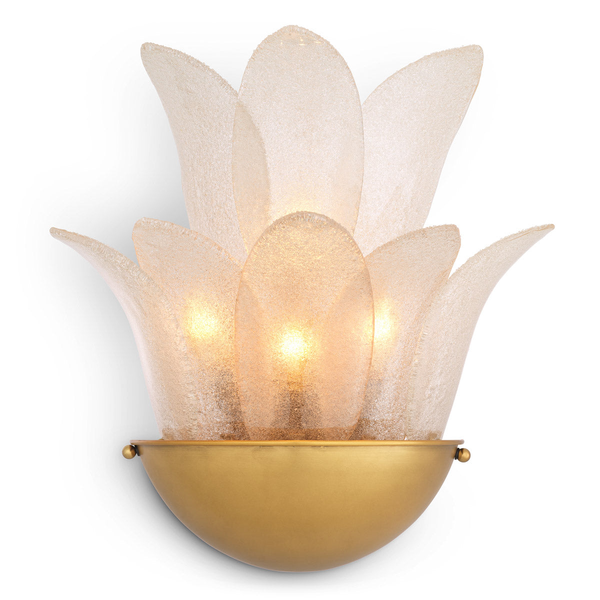 Close-up of Wall Lamp Melrose highlighting Brass, Glass and Antique Brass, Light Smoke Glass (Image 2)