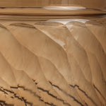 Alternate perspective of Vase Loxley L — Copper Color, Handmade Glass, Handcut Pattern finish (Image 6)