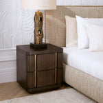 Nightstand Modesto S Mocha oak veneer | brushed brass finish Cabinets 119971 3