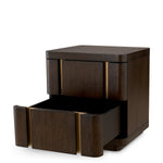 Nightstand Modesto S Mocha oak veneer | brushed brass finish Cabinets 119971 4