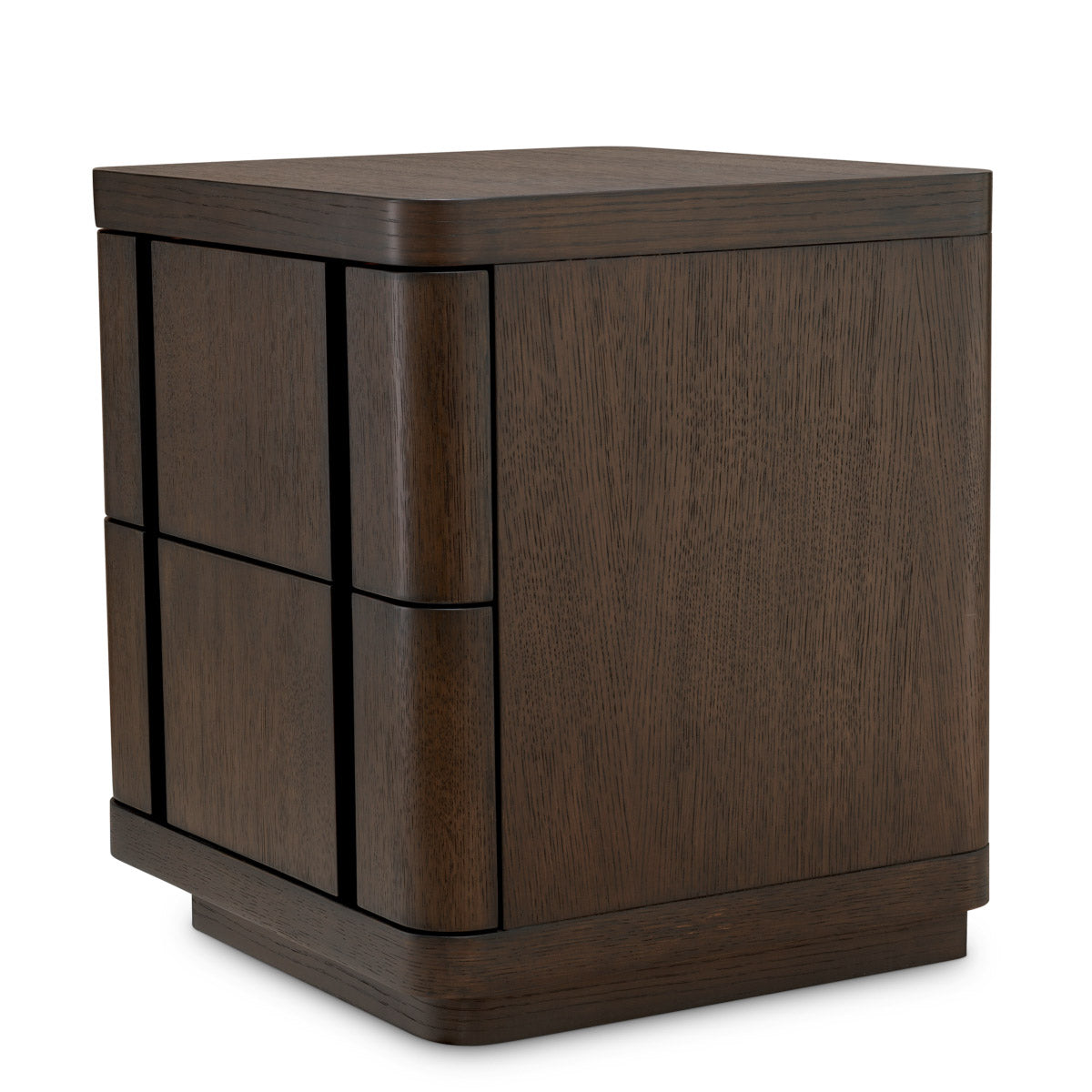 Nightstand Modesto S Mocha oak veneer | brushed brass finish Cabinets 119971 6