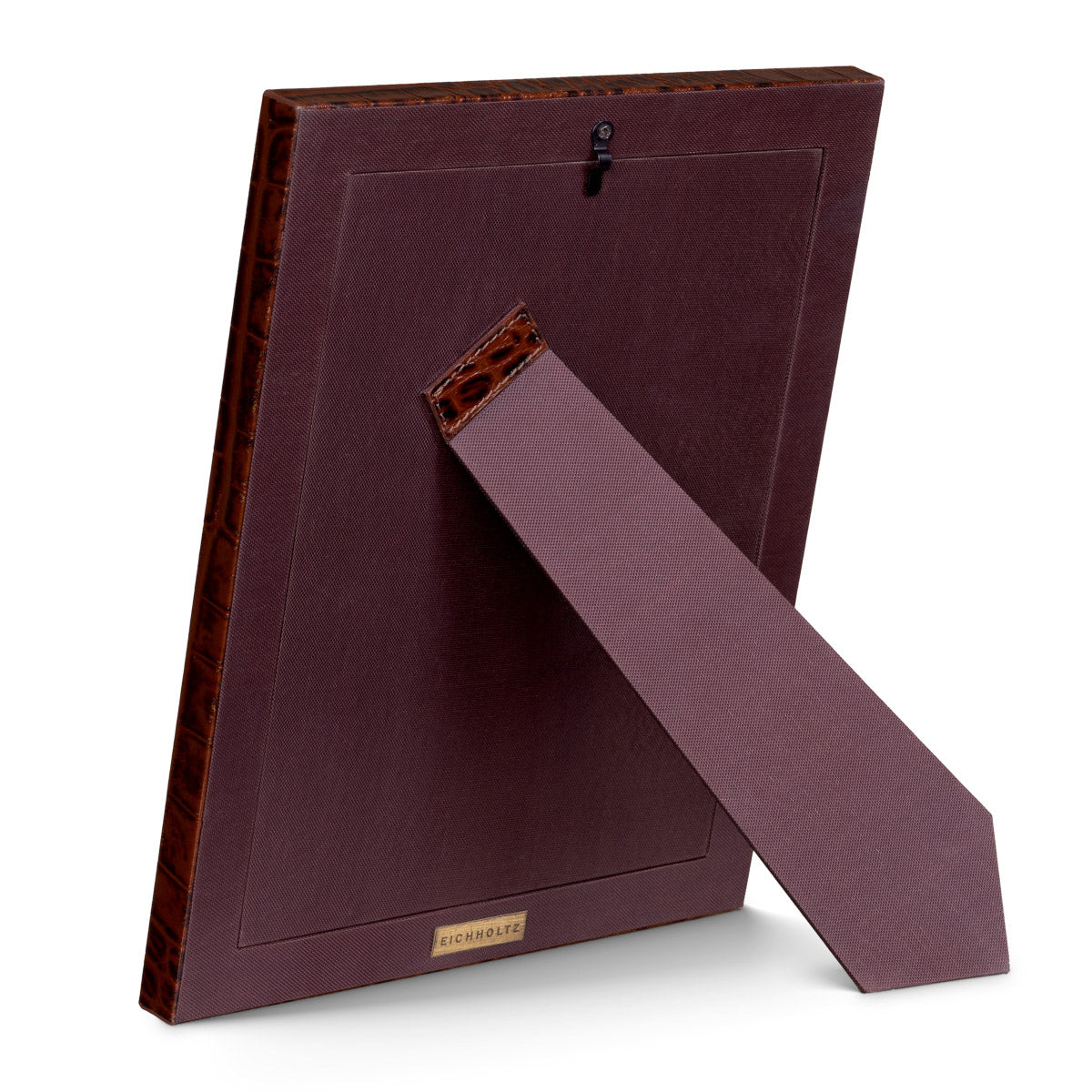 Picture Frame Scaleo set of 2 Croco embossed antique brown leather Accessories 119980 4