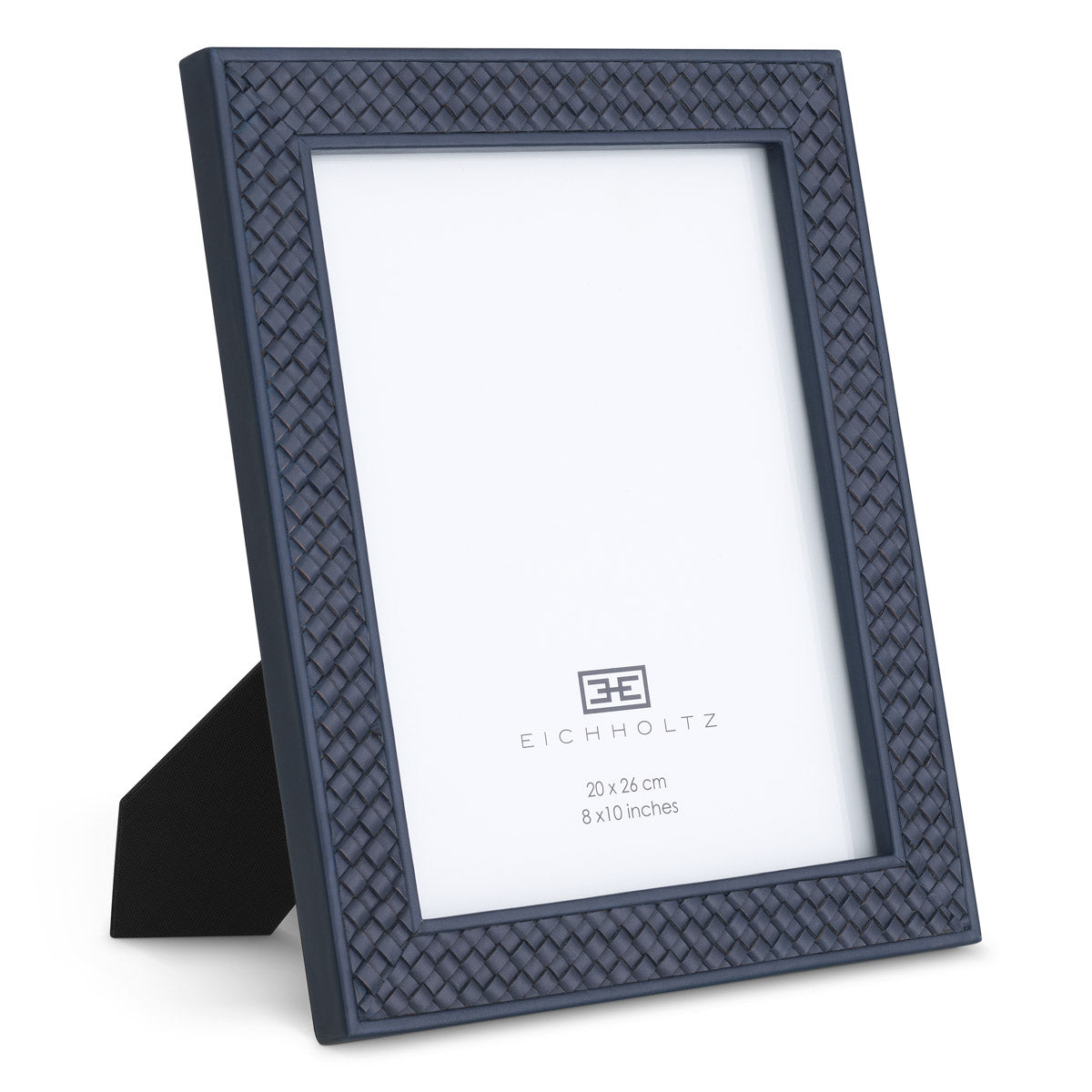 Close-up of Picture Frame Nivo set of 2 highlighting premium materials and Blue Woven Leather (Image 2)