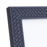 Alternate perspective of Picture Frame Nivo set of 2 — Blue Woven Leather finish (Image 6)