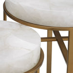 Detail shot of Side Table Hoxton set of 2 craftsmanship — Brass accents (Image 5)