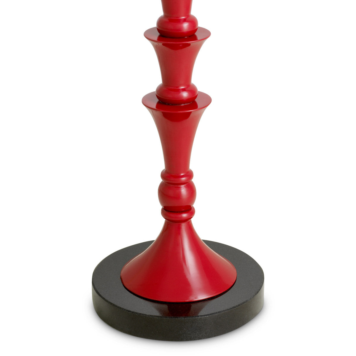 Floor Lamp Arabella Bordeaux red finish | black granite base, Including red linen mix shade 60% linen | 40% polyester Lighting 120031UL 7