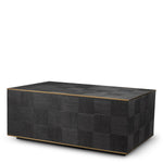 Eichholtz Coffee Table Ashbury — Charcoal Grey Oak Veneer, Vintage Brass hero image (Image 1)